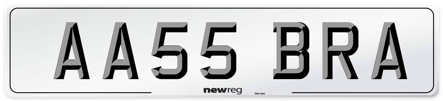 AA55 BRA Number Plate from New Reg